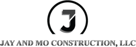 A black and white logo of a construction company.